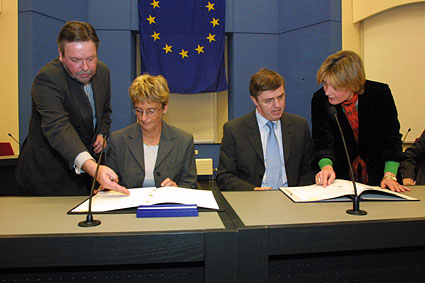 De ondertekening